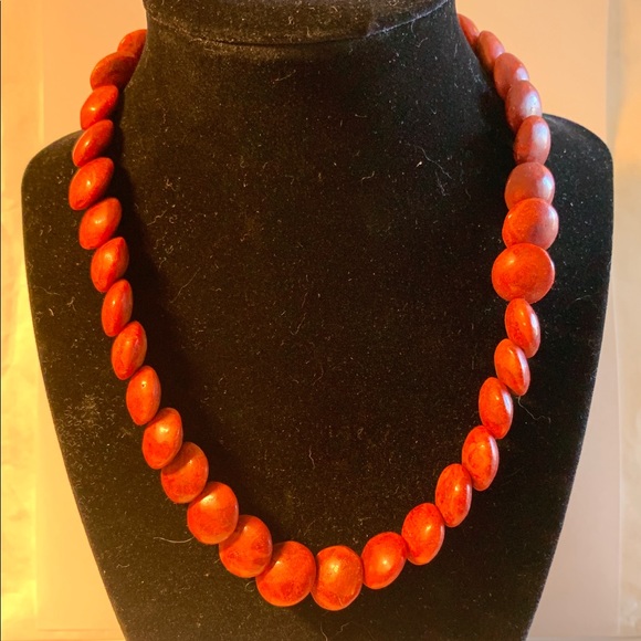 Handmade Red Coral necklace - Picture 1 of 2